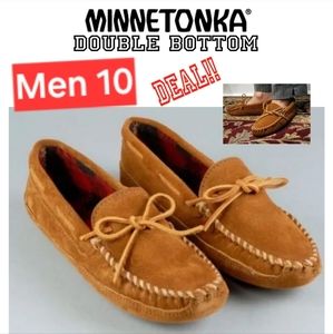 Minnetonka Double Bottom Fleece Moc's.  Sz 10